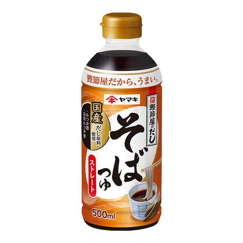 日本鲣鱼汁原装进口YAMAKI鲣鱼风味荞麦面汁500ml 汤面拌面蘸料汁