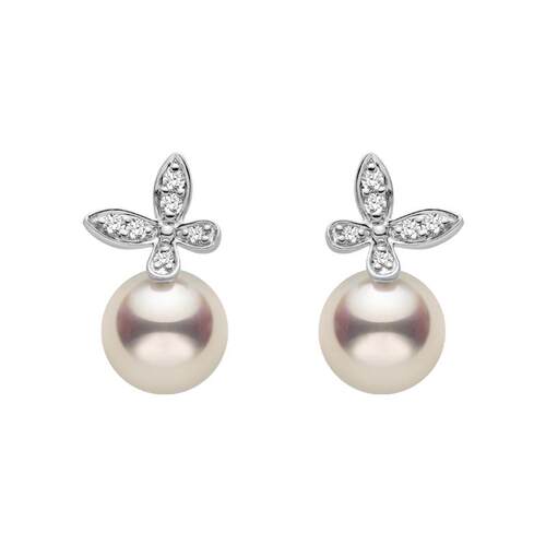 HELAS赫拉Akoya珍珠钻石耳钉耳坠