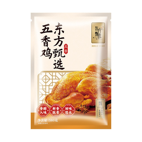 东方甄选五香鸡1/2袋装580g/袋