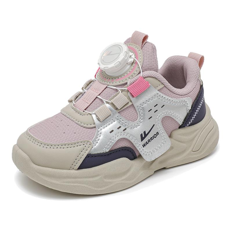 回力童鞋女童运动鞋皮面防水冬季2025新款老爹鞋加绒保暖儿童棉鞋