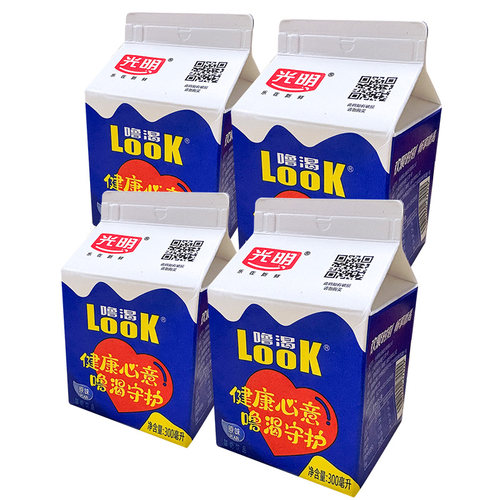 光明噜渴look300ml12盒原味儿童酸奶饮品牛奶整箱常温发酵乳早餐