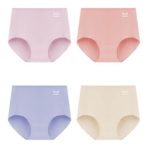 猫人无痕高腰内裤女士纯棉收腹全棉抗菌裆女式新款女生三角短裤头