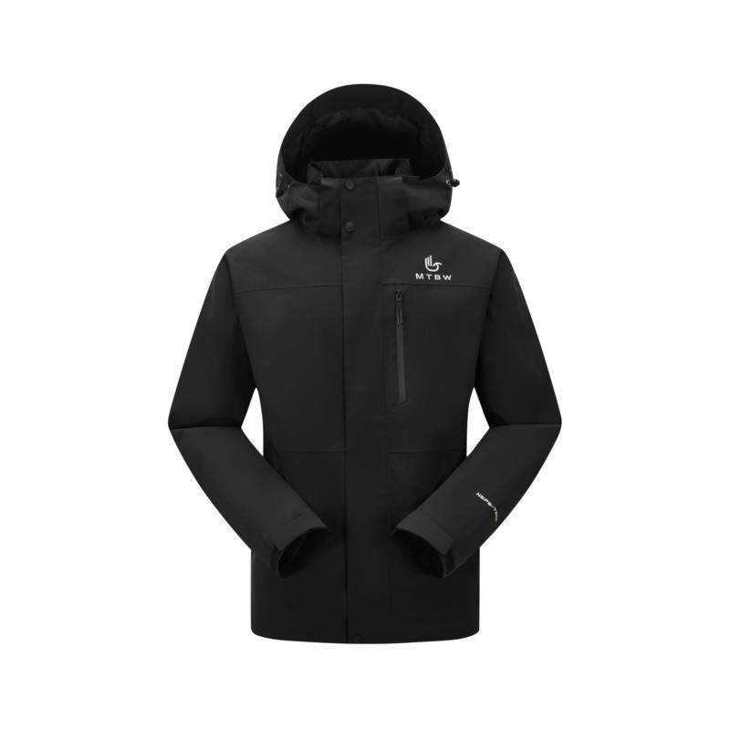 美特斯邦威春新款轻薄户外徒步登山服三防三合一羽绒内胆冲锋衣男