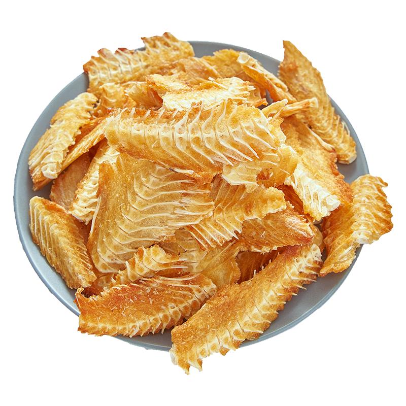 香酥鱼排酥鱼骨鱼骨头粒香脆烤小酥鱼鱼刺干骨海鲜海味零食干货