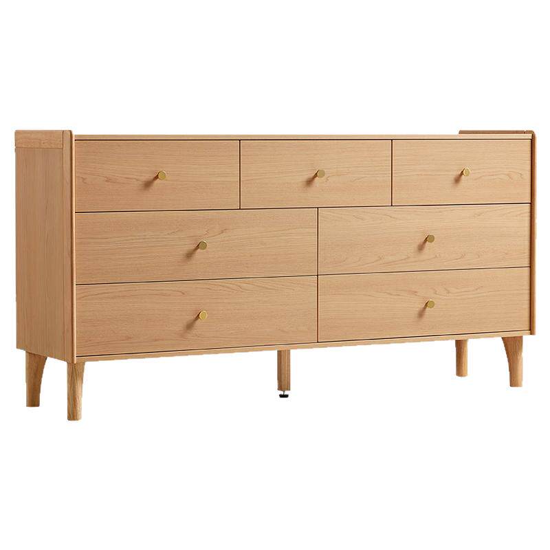 林氏家居抽屉九斗柜客厅餐边柜靠墙收纳柜子实木脚卧室床尾储物柜