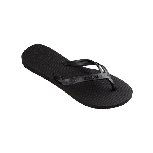 Havaianas简约纯色夹脚凉拖鞋