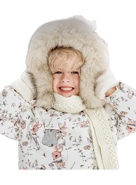 嫚熙童装95白鹅绒羽绒服儿童冬季加绒加厚保暖男女童宝宝外出外套