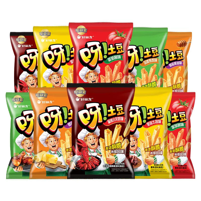 好丽友呀土豆薯条70g办公室好吃的解馋小零食休闲食品小吃大礼包