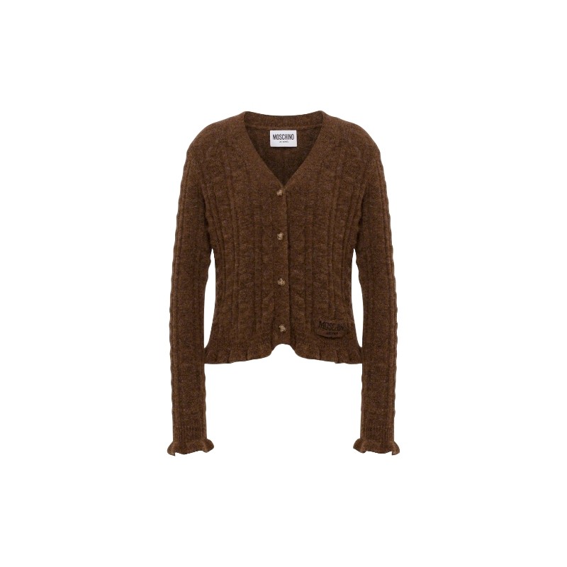 【礼物会员5折起】Moschino Jeans女士羊毛混纺针织开衫修身毛衣,女装/女士精品,毛衣,淘宝优惠券,粉丝福利购,淘宝优惠卷