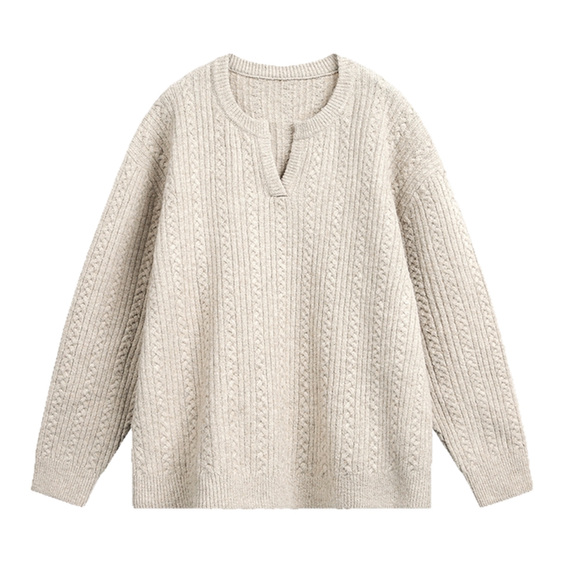 VIISHOW小v领毛衣男秋冬休闲宽松百搭复古潮牌慵懒风针织衫外套