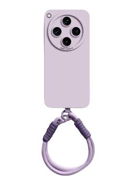 适用oppofindx9pro手机壳新款findx8splus保护套高级感findx7Ultra液态硅胶x6全包防摔5编织腕带手绳女斜跨软