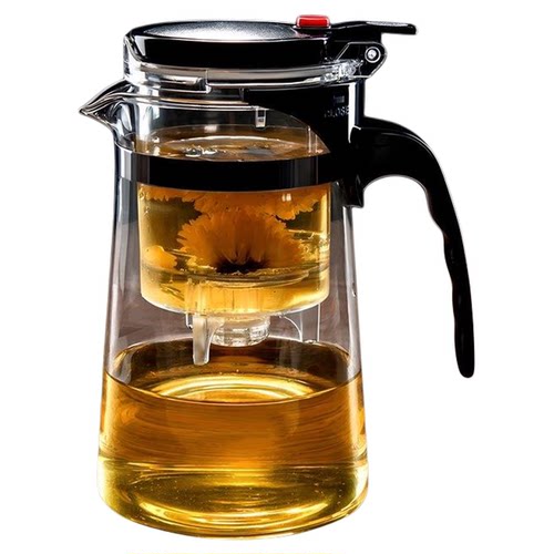批发玻璃飘逸杯泡茶壶一键过滤
