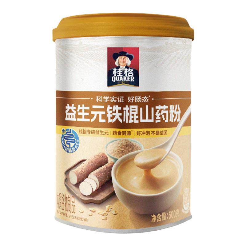 桂格益生元铁棍山药粉500g*1罐装冲饮营养燕麦片桶装早餐代餐