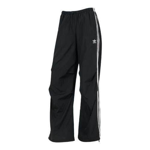 Adidas三叶草女子潮流梭织直筒宽松运动休闲伞裤 KF9615