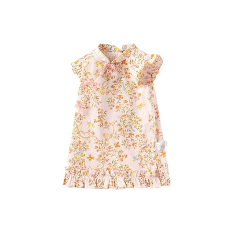 巴拉巴拉女童连衣裙婴儿宝宝新中式旗袍礼服儿童汉服公主裙子夏季