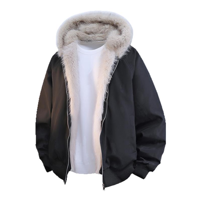 VIISHOW美式复古座山雕短款加绒保暖棉服男女款情侣装厚棉衣夹克