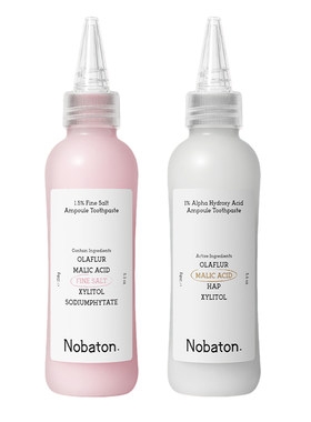 露思同款~Nobaton诺巴顿农场安瓶牙膏果酸粉盐亮白修色去渍160g