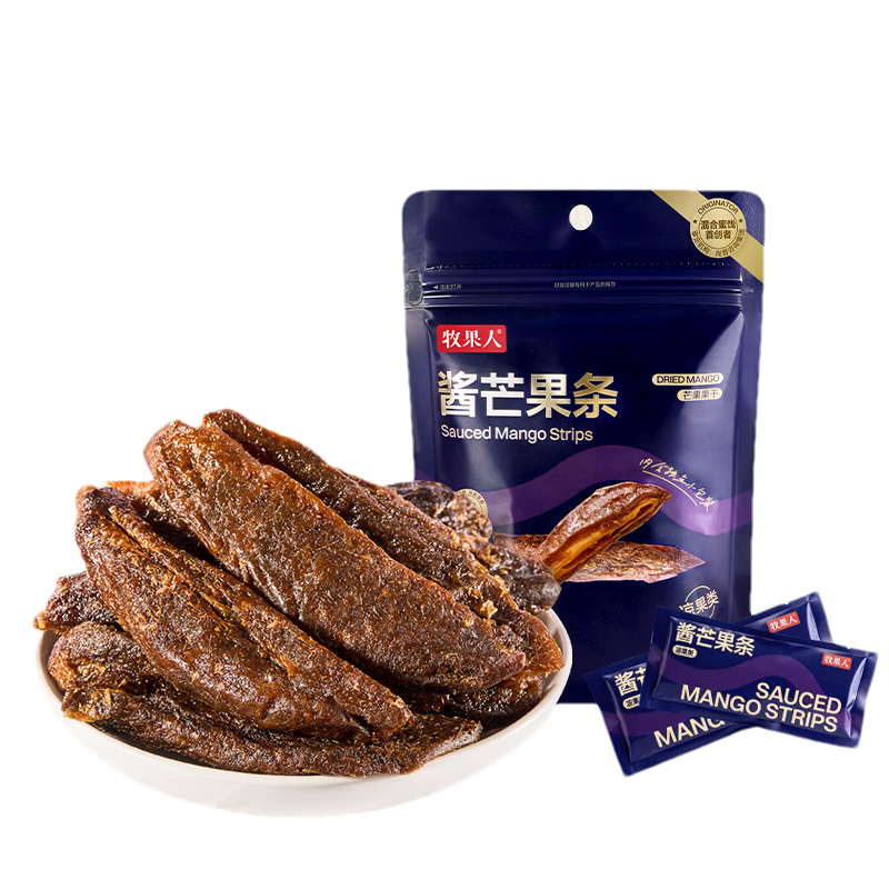 【新升级】牧果人酱芒果条100g*5芒果干蜜饯酸甜解馋休闲零食爆款,零食/坚果/特产,芒果干,淘宝优惠券,粉丝福利购,淘宝优惠卷