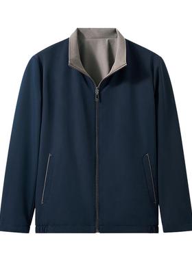 衬衫老罗[风尚八号]防泼水立领夹克男装双面穿春季外套249C0J509N