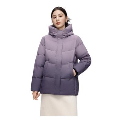 雪中飞时尚休闲短款连帽羽绒服