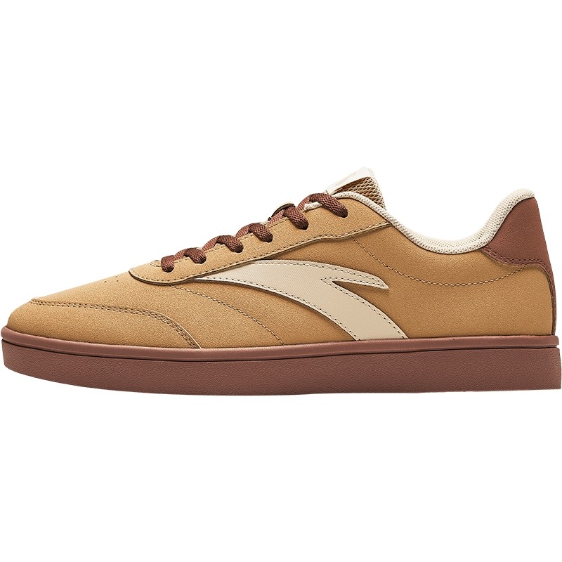 安踏活力薄底鞋男鞋2025冬季新款棕色德训鞋板鞋官方运动鞋情侣鞋