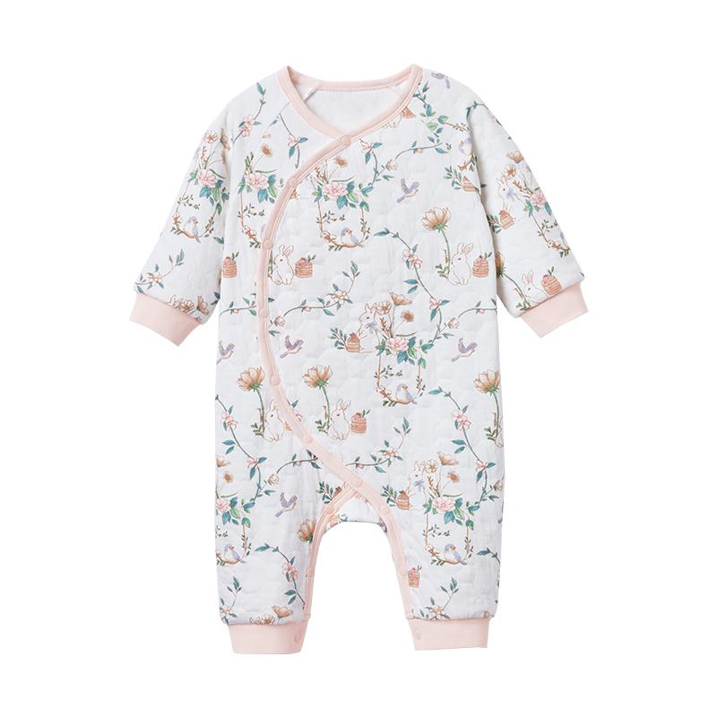 全棉时代婴儿轻暖夹棉连体衣