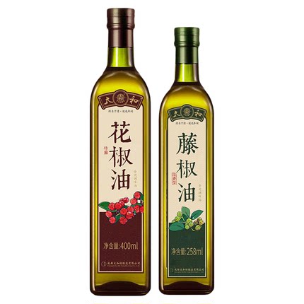 四川老品牌太和汉源花椒油藤椒油组合特麻特香麻油家用拌菜麻香油