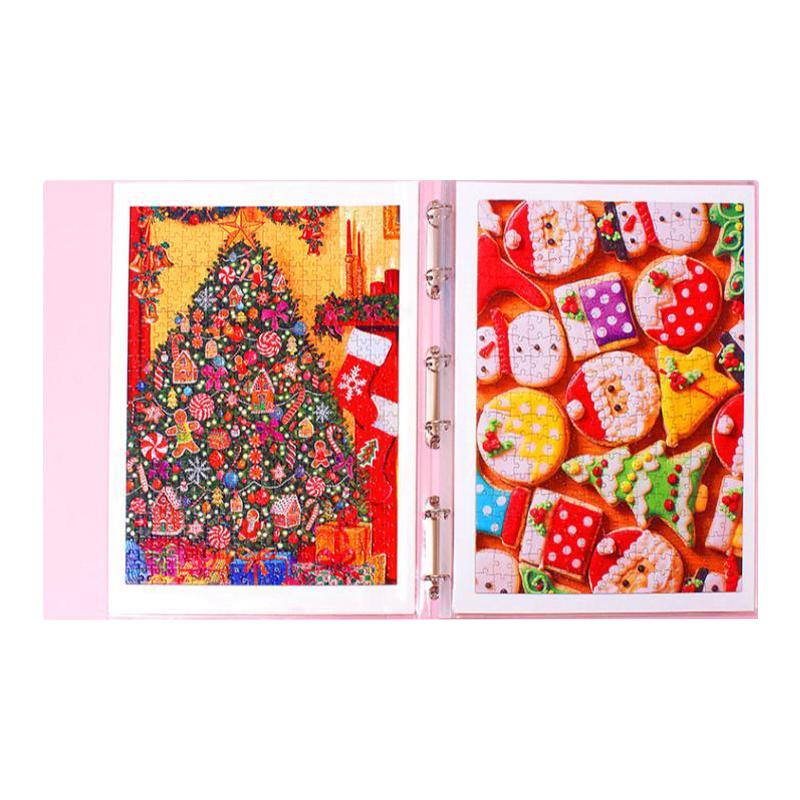 云硕300-1000片新款拼图收纳册4K画册8K海报夹A3奖状集高清加强型