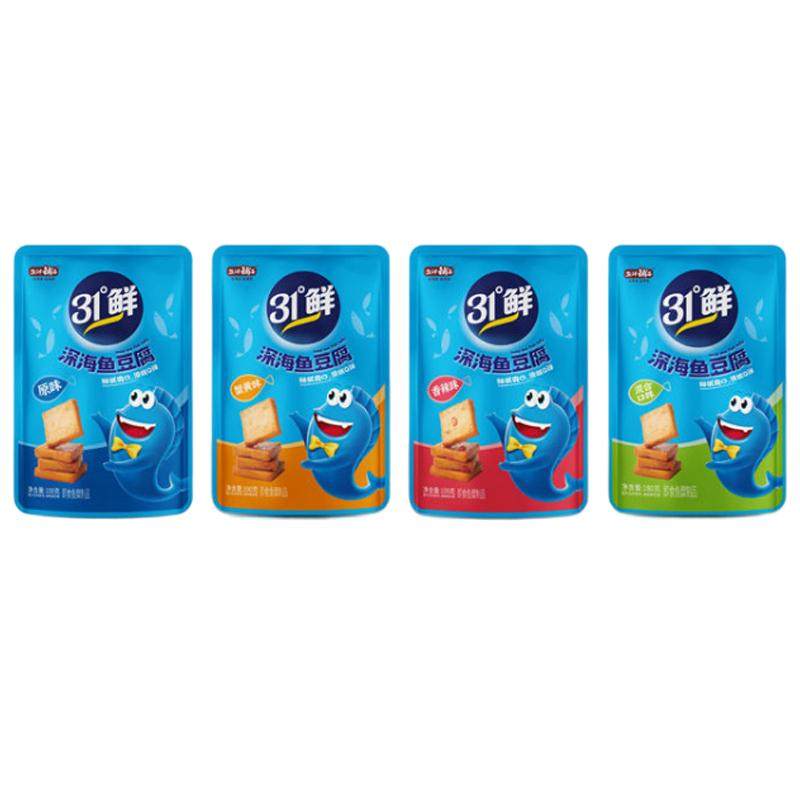 盐津铺子深海鱼豆腐31度鲜豆腐干香辣零食小吃休闲食品整箱盐小卤