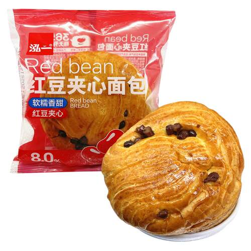 泓一红豆夹心面包手撕早餐小零食