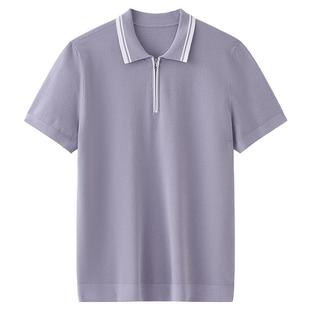 男2025夏季 POLO衫 利郎青年商务短袖 休闲短tQ5XTX503 粘纤混纺