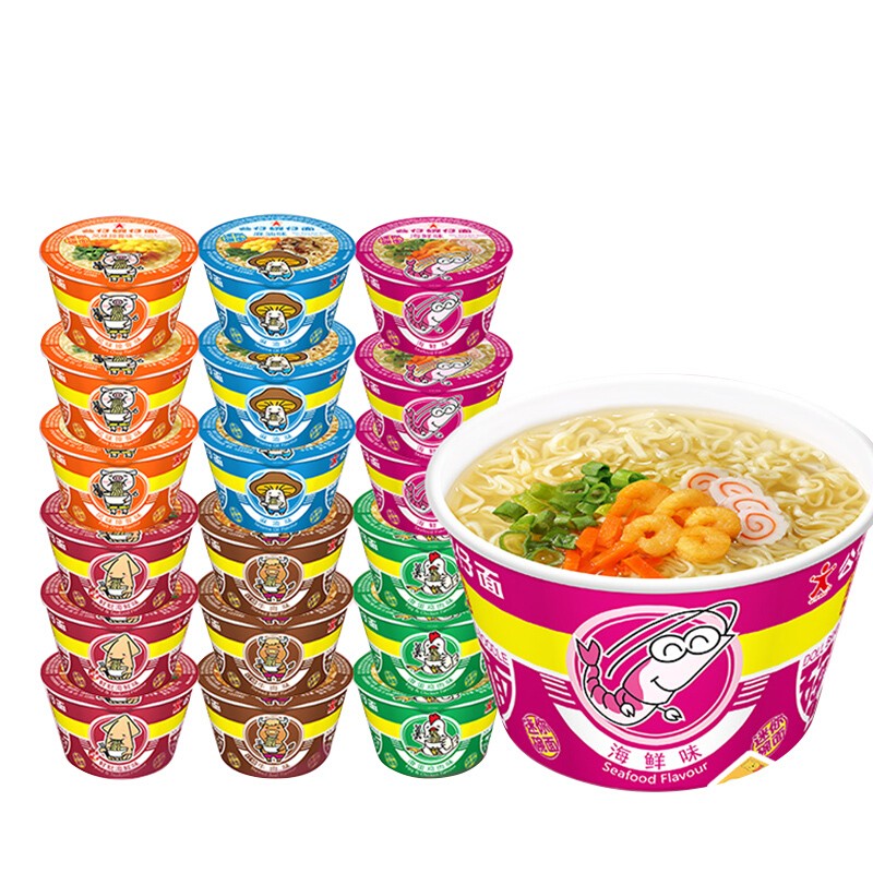 香港公仔迷你碗仔面桶装速食图片