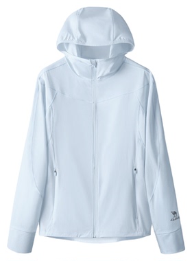 骆驼防晒衣女小蛮腰2026夏季新款冰感速干户外防晒服修身蓝色外套