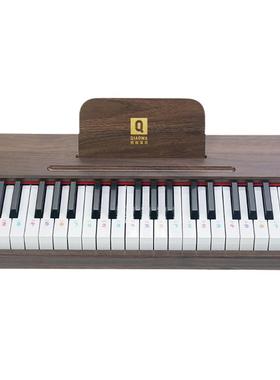 俏娃儿童木质钢琴电子琴初学女孩玩具宝宝乐器启蒙礼物37键入门