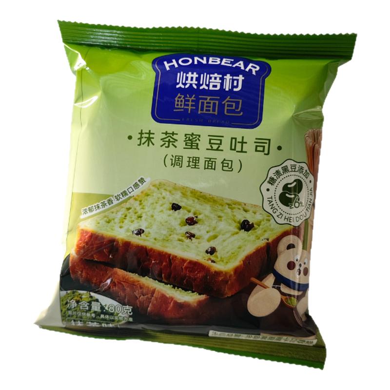 烘焙村抹茶蜜豆独立装吐司代餐图片