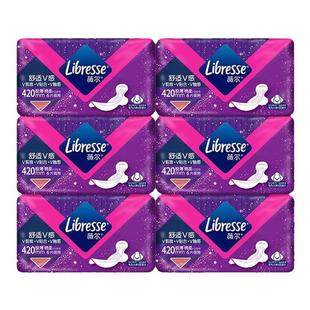 Libresse薇尔绵柔亲肤420mm极薄夜用6包36片防侧漏姨妈巾卫生巾