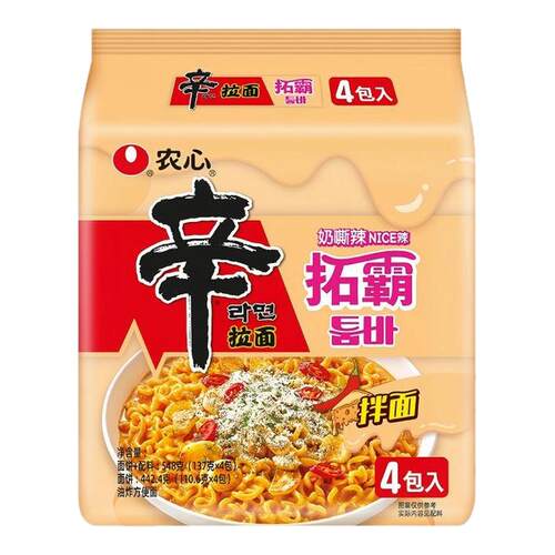 农心辛拉面拓霸奶香方便面速食袋装速食面食懒人速食夜宵宿舍泡面