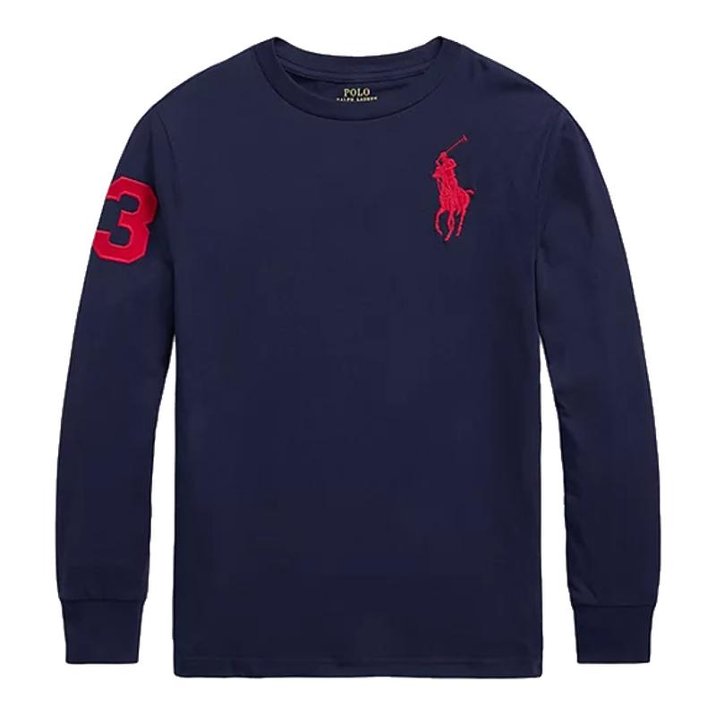 拉夫劳伦男女大童长袖T恤大马标