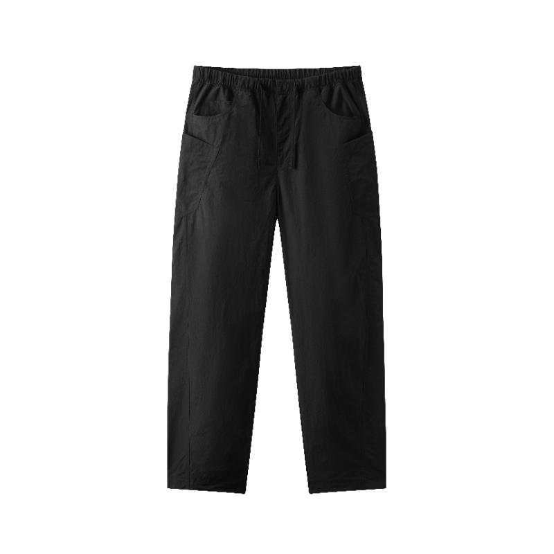 森馬寬松闊腿彎刀褲工裝休閑褲男