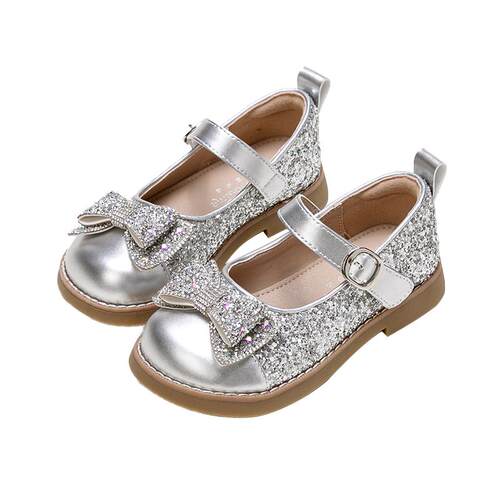 富罗迷公主鞋女童皮鞋春季新款漂亮洋气小女孩宝宝软底演出水晶鞋