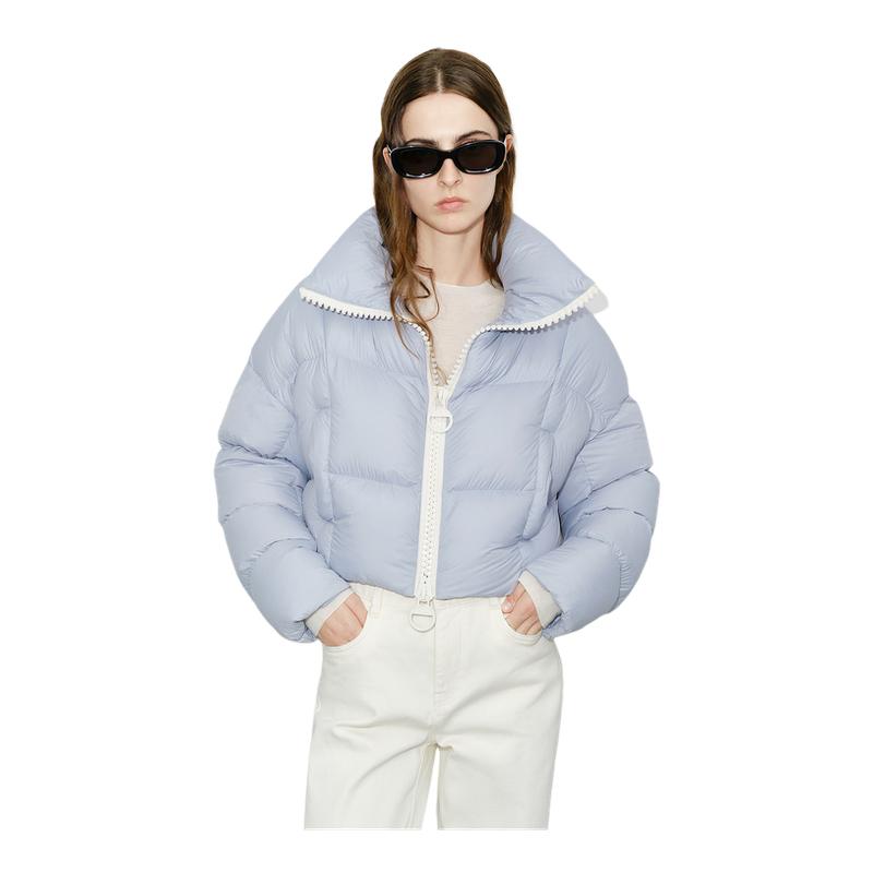 MOCO羽绒服短款泡芙型高领龟背