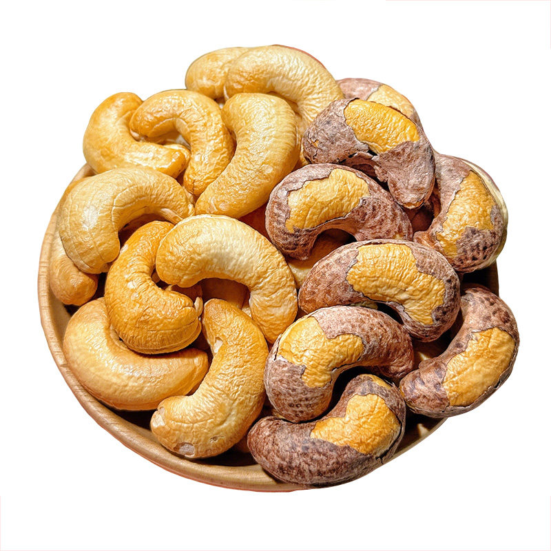 紫皮腰果仁原味官方旗舰店正品盐焗干果无添加坚果年货零食品批发