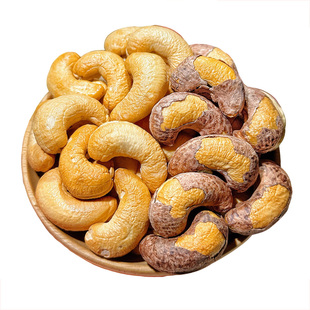 紫皮腰果仁原味官方旗舰店正品盐焗干果无添加坚果年货零食品批发