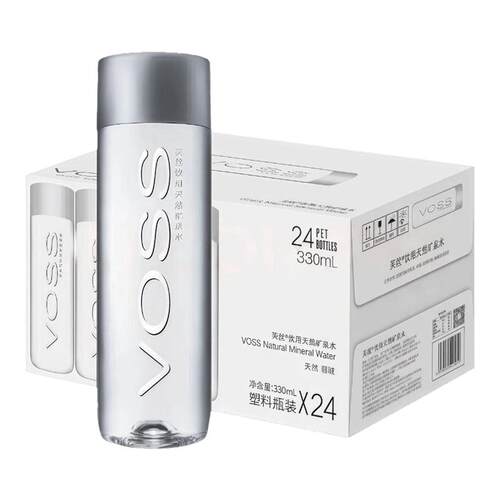 VOSS芙丝矿泉水330ml瓶装高端高议饮用弱碱性水大瓶电解补水健身
