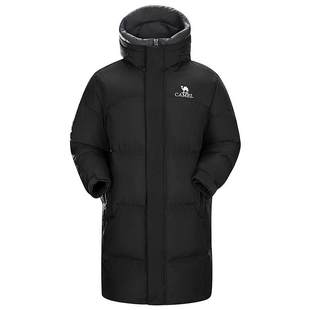 冬季 羽绒服男款 户外加厚防风保暖鸭绒外套防水情侣 中长款 骆驼男装