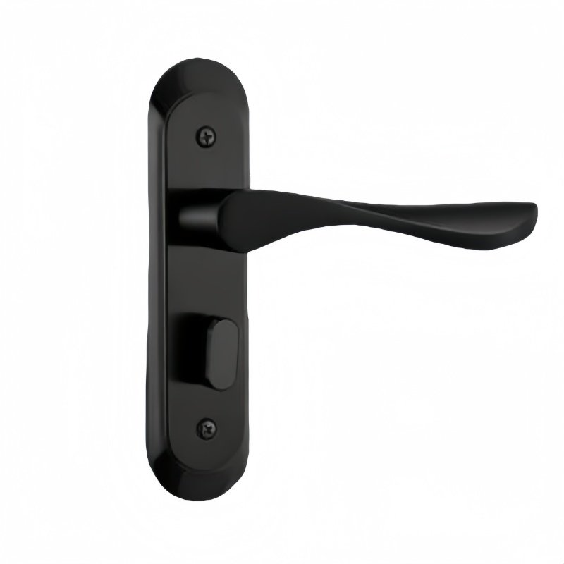 简约黑色不锈钢门锁-无需铆钉