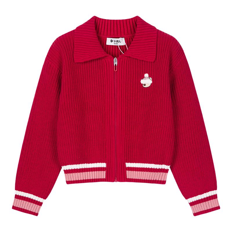 水孩儿女童针织开衫毛衣