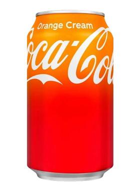 顺丰包邮美国进口COCA COLA可口可乐奶油橙子味美版Coke355ml汽水