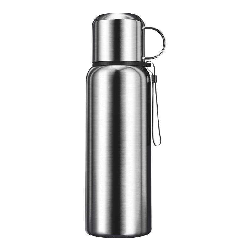 316不锈钢保温杯智能温显带茶隔