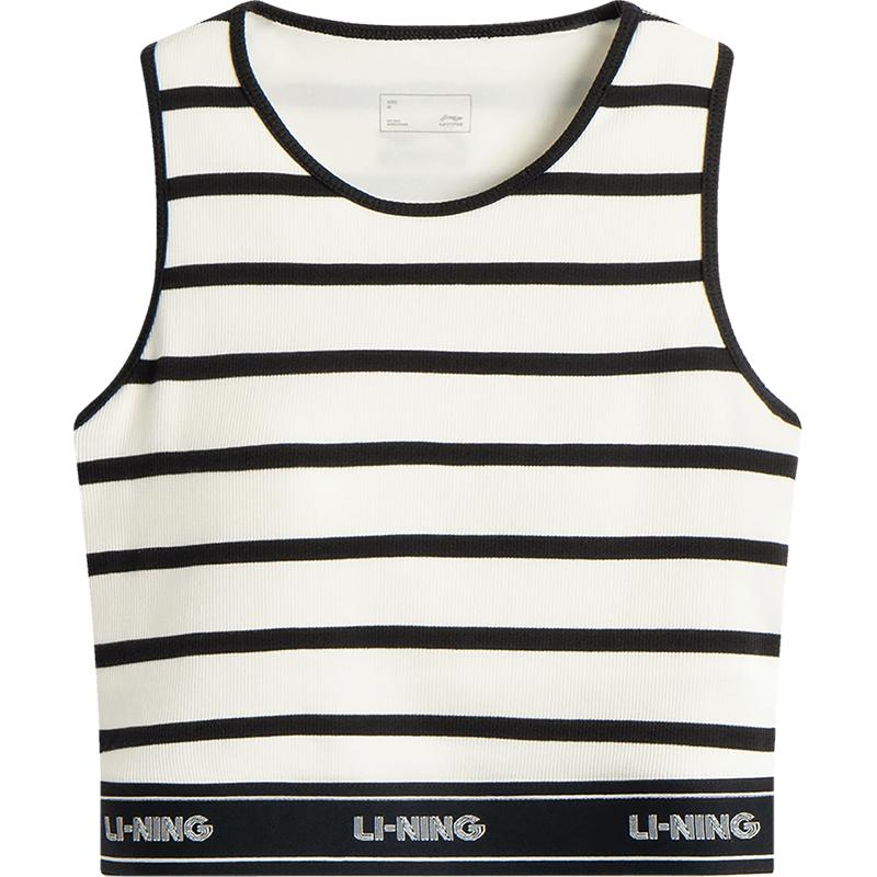 李宁圆领女休闲背心运动服